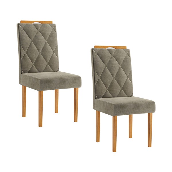 Cadeiras Kit 2 Cadeiras Pérola Cinamomo - Pnr Móveis