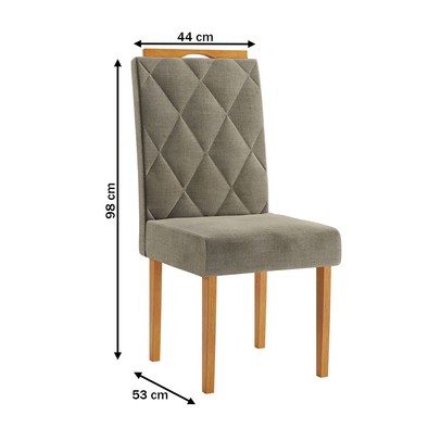 Cadeiras Kit 2 Cadeiras Pérola Cinamomo - Pnr Móveis