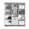 Guarda-Roupa Solteiro Laguna 7 Portas 1 Gaveta Freijo/Cinza - Irm Móveis