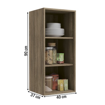 Armário Aéreo Cozinha 40 Cm Mônica 1 Porta Nogal - Kappesberg