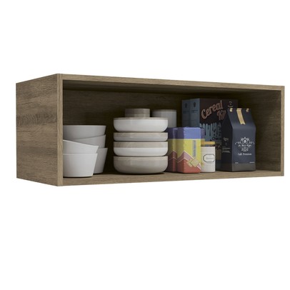 Armário Aéreo Cozinha 80 Cm Mônica 1 Porta Nogal - Kappesberg