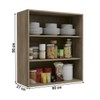 Armário Aéreo Cozinha 80 Cm Mônica 2 Portas Nogal - Kappesberg