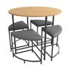 Mesa de Jantar 4 Lugares Bremen Freijo/Preto - Kappesberg