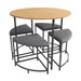 Mesa de Jantar 4 Lugares Bremen Freijo/Preto - Kappesberg