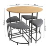 Mesa de Jantar 4 Lugares Bremen Freijo/Preto - Kappesberg