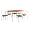 Mesa de Jantar Letícia 6 Lugares Branco/Canela/Cappuccino - Kappesberg Crome