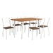 Mesa de Jantar Letícia 6 Lugares Branco/Canela/Cappuccino - Kappesberg Crome