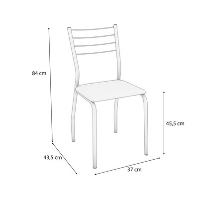 Mesa de Jantar Letícia 6 Lugares Branco/Canela/Cappuccino - Kappesberg Crome