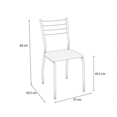 Mesa de Jantar 4 Lugares Natalia Branco/Canela/Bege - Kappesberg Crome