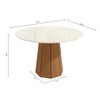 Mesa de Jantar 4 Lugares Dafine com Vidro Canela/Off White/Bege - Kappesberg Jantar
