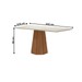 Mesa de Jantar 8 Lugares Tiffany com Vidro Canela/Off White/Bege - Kappesberg Jantar