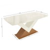 Mesa de Jantar 6 Lugares Camélia com Vidro Canela/Off White/Capuccino - Kappesberg Jantar