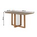 Mesa de Jantar 4 Lugares Noemi com Vidro Canela/Freijo/Bronze/Marrom - Kappesberg Jantar