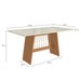 Mesa de Jantar 6 Lugares Fiorella com Vidro Canela/Off White/Capuccino - Kappesberg Jantar