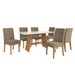Mesa de Jantar 6 Lugares Fiorella com Vidro Canela/Off White/Capuccino - Kappesberg Jantar
