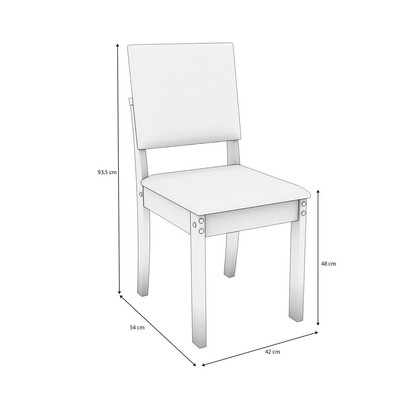 Mesa de Jantar 4 Lugares Carmen com Vidro Canela/Off White/Bege - Kappesberg Jantar