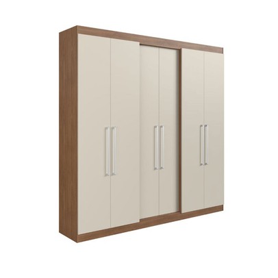 Guarda-Roupa Casal Oxford 6 Portas 2 Gavetas Freijó/Off - Irm Móveis