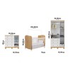 Quarto de Bebê Completo Celline 100% Mdf 4 Portas 7 Gavetas Branco/Amêndoa - Pnr Móveis