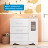 Quarto de Bebê Completo Ariel 100% Mdf 4 Portas 5 Gavetas Branco Brilho - Pnr Móveis