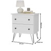 Mesa de Cabeceira Fort Kit 2 Mesas de Cabeceira 100% Mdf Branco - Manbel
