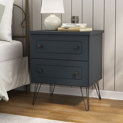 Mesa de Cabeceira Fort Kit 2 Mesas de Cabeceira 100% Mdf Grafitto - Manbel