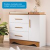 Quarto de Bebê Completo Lili 100% Mdf 4 Portas 5 Gavetas Branco/Amêndoa - Pnr Móveis