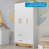 Quarto de Bebê Completo Lili 100% Mdf 4 Portas 5 Gavetas Branco/Amêndoa - Pnr Móveis