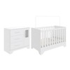 Quarto de Bebê Completo Gabi 100% Mdf 1 Porta 3 Gavetas Branco Brilho - Pnr Móveis
