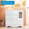 Quarto de Bebê Completo Gabi 100% Mdf 1 Porta 3 Gavetas Branco Brilho - Pnr Móveis