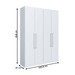 Guarda-Roupa Solteiro Oxford 4 Portas 2 Gavetas Branco- Irm Móveis