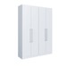 Guarda-Roupa Solteiro Oxford 4 Portas 2 Gavetas Branco- Irm Móveis