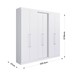 Guarda-Roupa Casal Oxford 6 Portas 2 Gavetas Branco - Irm Móveis