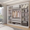 Guarda-Roupa Solteiro Adam 4 Portas 2 Gavetas com Espelho Branco  - Panorama Móveis