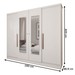 Guarda-Roupa Solteiro Adam 4 Portas 2 Gavetas com Espelho Branco  - Panorama Móveis