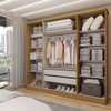 Guarda-Roupa Casal Adam Plus 4 Portas 2 Gavetas com Espelho Marrocos/Off White - Panorama Móveis