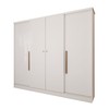 Guarda-Roupa Solteiro Adam 4 Portas 2 Gavetas Branco - Panorama Móveis