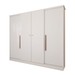 Guarda-Roupa Solteiro Adam 4 Portas 2 Gavetas Branco - Panorama Móveis
