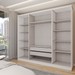 Guarda-Roupa Solteiro Adam 4 Portas 2 Gavetas Branco - Panorama Móveis