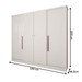 Guarda-Roupa Solteiro Adam 4 Portas 2 Gavetas Branco - Panorama Móveis