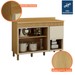 Balcão de Cozinha Dakota 120 Cm 3 Portas 1 Gaveta Cinamomo/Off White - Valdemoveis