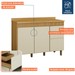 Balcão de Cozinha Dakota 120 Cm 3 Portas 1 Gaveta Cinamomo/Off White - Valdemoveis
