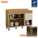 Balcão de Cozinha Dakota 120 Cm 3 Portas 1 Gaveta Cinamomo/Off White - Valdemoveis