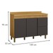 Balcão de Cozinha Dakota 120 Cm 3 Portas 1 Gaveta Cinamomo/Grafite - Valdemoveis