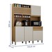 Cozinha Compacta Canastra 5 Portas 1 Gaveta Cinamomo/Off White - Valdemóveis