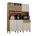 Cozinha Compacta Canastra 5 Portas 1 Gaveta Cinamomo/Off White - Valdemóveis