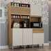 Cozinha Compacta Canastra 5 Portas 1 Gaveta Cinamomo/Off White - Valdemóveis