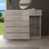 Cômoda Fleur 1 Porta 6 Gavetas Branco Estrutura Premium 15mm - Panorama Móveis