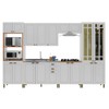 Cozinha Completa Firenze 18 Portas 2 Gavetas com Vidro 6171.102 Branco - Indékes