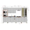 Cozinha Completa Firenze 18 Portas 2 Gavetas com Vidro 6171.102 Branco - Indékes