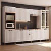 Cozinha Completa Firenze 18 Portas 2 Gavetas com Vidro 6171.102 Branco - Indékes